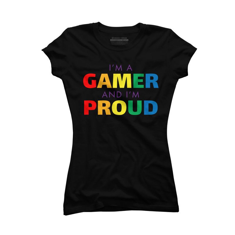 Adult Design By Humans I'm a Gamer and I'm Proud Pride By T-Shirt, 1 of 3