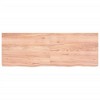 vidaXL Table Top, Light Brown 55.1"x19.7"x(0.8"-2.4") Treated Solid Wood Oak - 3 of 4