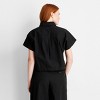 Women's Cap Sleeve V-Neck Button-Down Shirt - Future Collective - 2 of 3