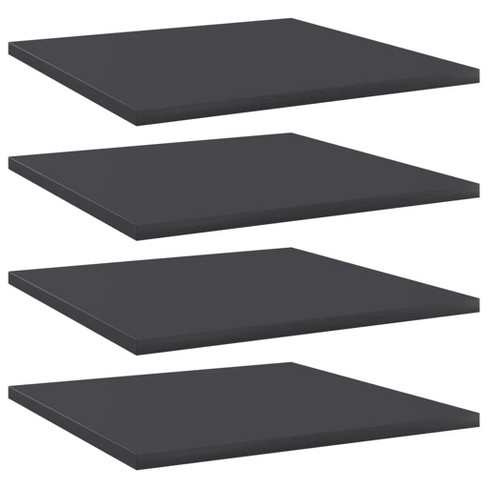 vidaXL Gray Bookshelf Boards Set - 15.7"x15.7"x0.6" - Engineered Wood - Easy to Clean - image 1 of 4