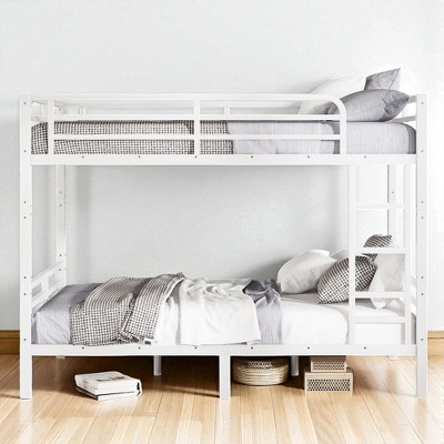 Mshliw Metal Twin XL/Full/Full XL/Queen Bunk Bed for Teens and Adults, Heavy-Duty Space-Saving Bunk Bed Frame with Guardrails, Noise-Free Design