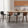 Bekrvio 26"/29" Swivel Bar Stools Set of 1/2/3/4, Faux Leather Upholstered Counter Chairs with Wood Legs, Mid-Century Seating for Kitchen Island - 2 of 4