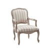 Sophie Accent Chair Natural: Upholstered Stripe, Pillow-Topped Arms, Wood Legs - 3 of 4