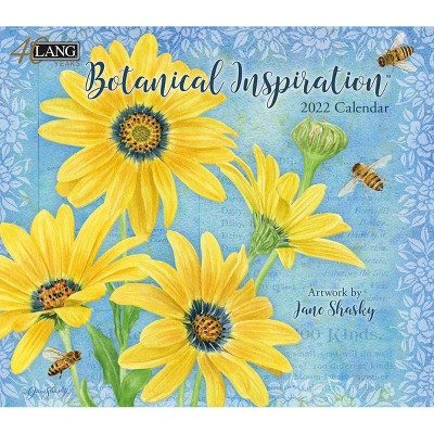 2022 Wall Calendar 12 Month 13.4"x24" Botanical Inspiration - Lang