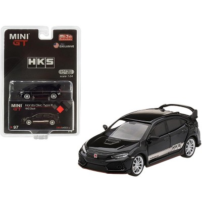 Honda Civic Type R (FK8) RHD Black "HKS" Limited Edition to 1,200 pcs 1/64 Diecast Model Car by True Scale Miniatures