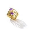 Ross-Simons 1.30 ct. t.w. Amethyst Highway Ring in 18kt Gold Over Sterling - 4 of 4