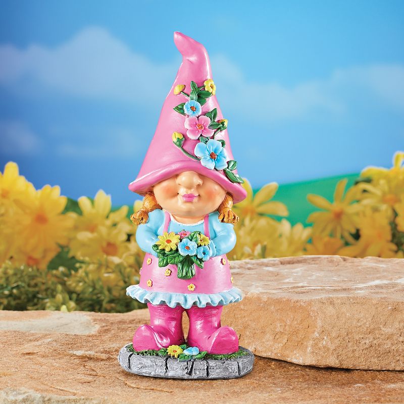 Collections Etc Whimsical Decorative Outdoor Garden Gnome Statues, 2 of 4