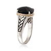 Ross-Simons Oval Black Onyx Braid Ring in Sterling Silver and 14kt Yellow Gold - 3 of 4