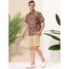Lars Amadeus Men's Sunflower Printed Short Sleeve Button Down Hawaiian Shirt - 4 of 4