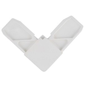Brixwell 90M-464 Outside Square Corner White plastic For 1in Frame - 1 of 4