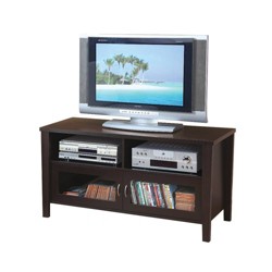 Wooden Tv Stand With Two Drawers Ivory Brown Benzara Target