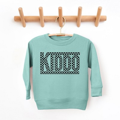 The Juniper Shop Kiddo Checkered Toddler Graphic Sweatshirt