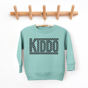 The Juniper Shop Kiddo Checkered Toddler Graphic Sweatshirt - 1 of 3