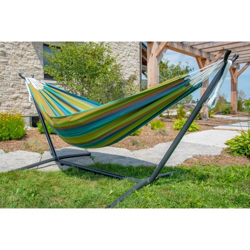 Vivere double 2024 hammock with stand