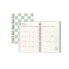 Blue Sky Brook Gossen Planner PP with Zip Pouch 5"x8" Weekly/Monthly Wirebound (15 Month) Green Check - 4 of 4