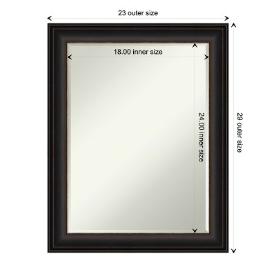 Bronze Espresso Brown Rectangular Bathroom Vanity Mirror