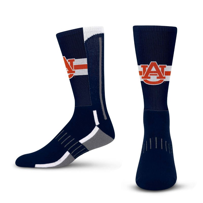 NCAA Auburn Tigers Streak Team Color Crew Socks - L, 1 of 4