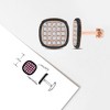 EVERLY JEWELRY |Black Rhodium Plated Rose Silver 7ct TGW White Sapphire and Black Spinel Square Cluster Cufflinks - 2 of 4