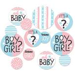 Big Dot of Happiness Baby Gender Reveal - Team Boy or Girl Party Giant Circle Confetti - Party Decorations - Large Confetti 27 Count