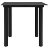 vidaXL Dining Table Black Glass, powder-coated steel 31.5 x 31.5 in - 2 of 4