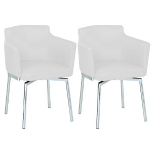 Chintaly Imports,Modern Club Arm Chair  Memory Swivel - Set of 2 - 1 of 4