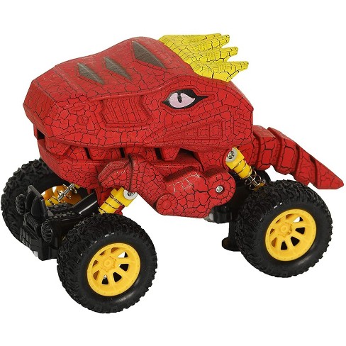 Big Wheel Friction Powered Red Dinosaur Monster Truck Vehicle - NEW