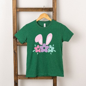 The Juniper Shop Bunny Ears With Flowers Youth Short Sleeve Tee - 1 of 2