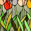 Chloe Lighting Tulipa Tiffany-Glass Tulips Window Panel 18" Wide - 3 of 4