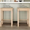 Now Furniture 24" Counter Stool, Wooden Backless Bar Height Kitchen Stool - 3 of 4