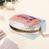 Unique Bargains Women Portable Lipstick Makeup Bag Blue 1 Pc - 2 of 3