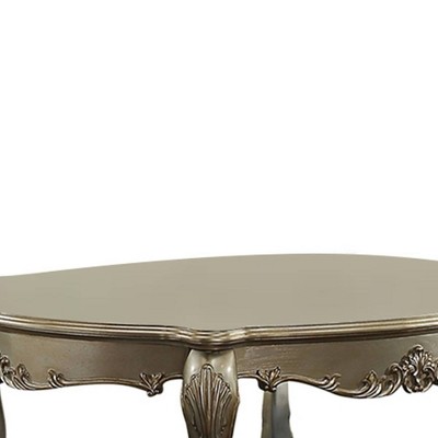 Dresden II Luxurious Antique Gold and Bone Square Coffee Table