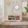 White LED Corner Shelf & Shoe Bench Combo  Compact Storage Solution for Entryway, Living Room, or Bedroom - 2 of 4