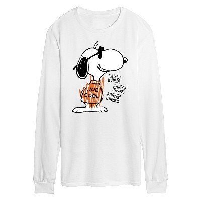Men's - Peanuts - Joe Cool Hee Hee Hee Long Sleeve Graphic T-Shirt