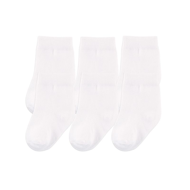 Touched by Nature Baby Unisex Organic Cotton Socks, White, 1 of 3