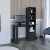 Gulches Writing Desk with Bookcase & Cabinet (Black/Light Gray) - Easy-Assemble, Pre-Drilled Holes, Sturdy Wood for Home Office - 3 of 4