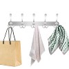 Munora - 15-Hook Stainless Steel Wall Mount Coat Rack - Space-Saving Organizer for Robes, Hats & Towels - White - 2 of 4