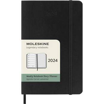 Moleskine 2024 Weekly Planner Pocket  5.51"x3.54" Softcover Black