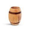 Vintiquewise Decorative Wine Barrel Shaped Wooden Pen Holder for Office Desk, or Entryway - 3 of 4