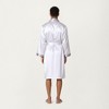 Anna-Kaci Men's Satin Robe with Shawl Collar Waist Tie and Front Pockets - 4 of 4