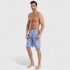 Anna-Kaci Men's Pineapple Print Swim Shorts with Adjustable Drawstring Waist and Mid-Length Fit - 2 of 4