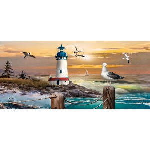 Briarwood Lane Summer Sunset Lighthouse Mini Mat 22x10 Indoor Outdoor For Summer Doormat - 1 of 2