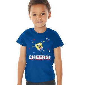 Toddler Boys' Spongebob Squarepants Cheers! It'S 4th Of July T-Shirt Royal - 1 of 4