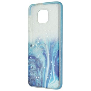 Zizo Divine Series Hard Case for Moto G Power (2021) - Blue Swirl/Star Glitter - 1 of 1