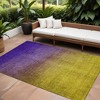 Purple Gold And Blue Ombre Washable Indoor Outdoor Area Rug - 2 of 4