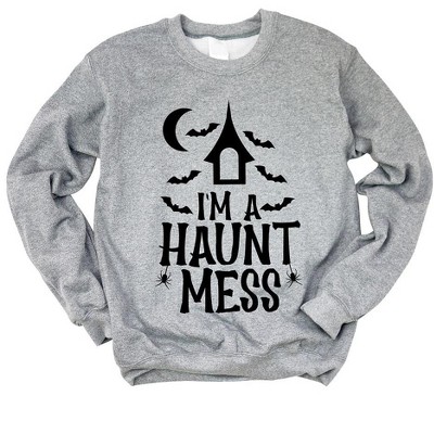 Simply Sage Market Women's Graphic Sweatshirt I'm A Haunt Mess