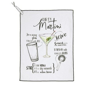 Shiraleah Dirty Martini Recipe Tea Towel - 1 of 3