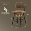Bekrvio 26'' Counter Height Swivel Bar Stools, Upholstered Faux Leather - 2 of 4