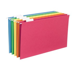 Smead Hanging File Folder with Tab, 1/5-Cut Adjustable Tab, Legal Size, 25 per Box - 1 of 4