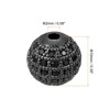 Unique Bargains Round Brass Rhinestone DIY Bracelets Earrings Charm Spacer Beads 8 Pcs - 2 of 4