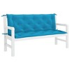 vidaXL Indoor/Outdoor Bench Cushions 2 pcs, Non-slip, Water-Repellent, Light Blue 59.1"x19.7"x2.8" - 4 of 4